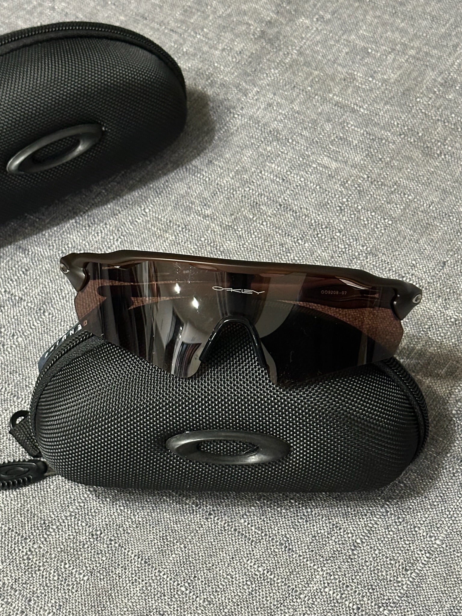 Oakley Black Frame Sunglasses with Iridescent Bronze Lenses Oakley Eye Jacket Redux ? -Matte Black, Grey Lenses  main image 2