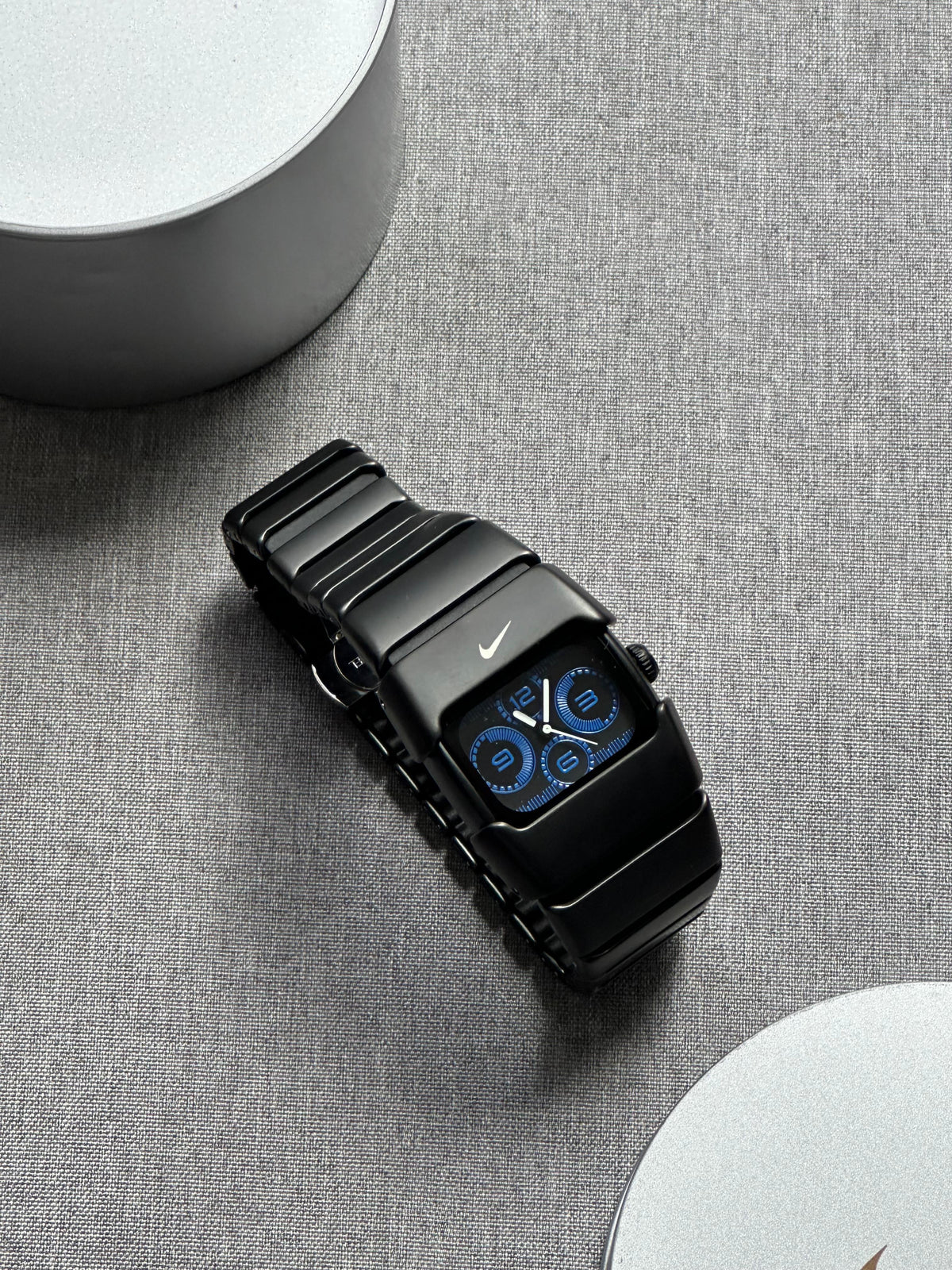 Nike D-Line Matte Black Analogue Watch with Blue Dial | Rare 