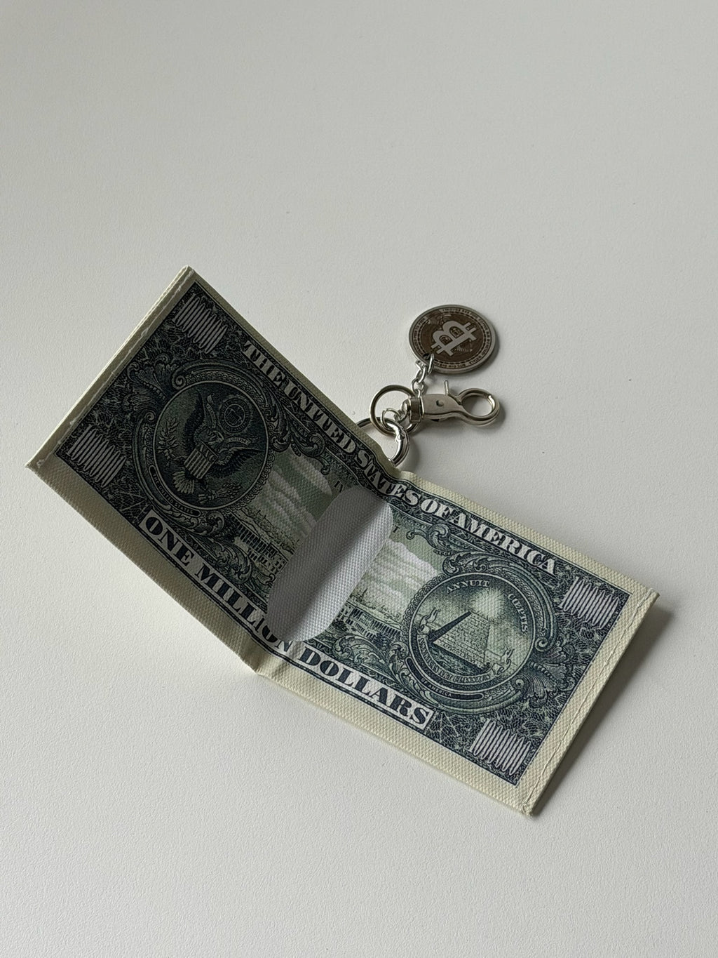 Y2K Million Dollar Bill Clip-On Wallet – Bitcoin Charm