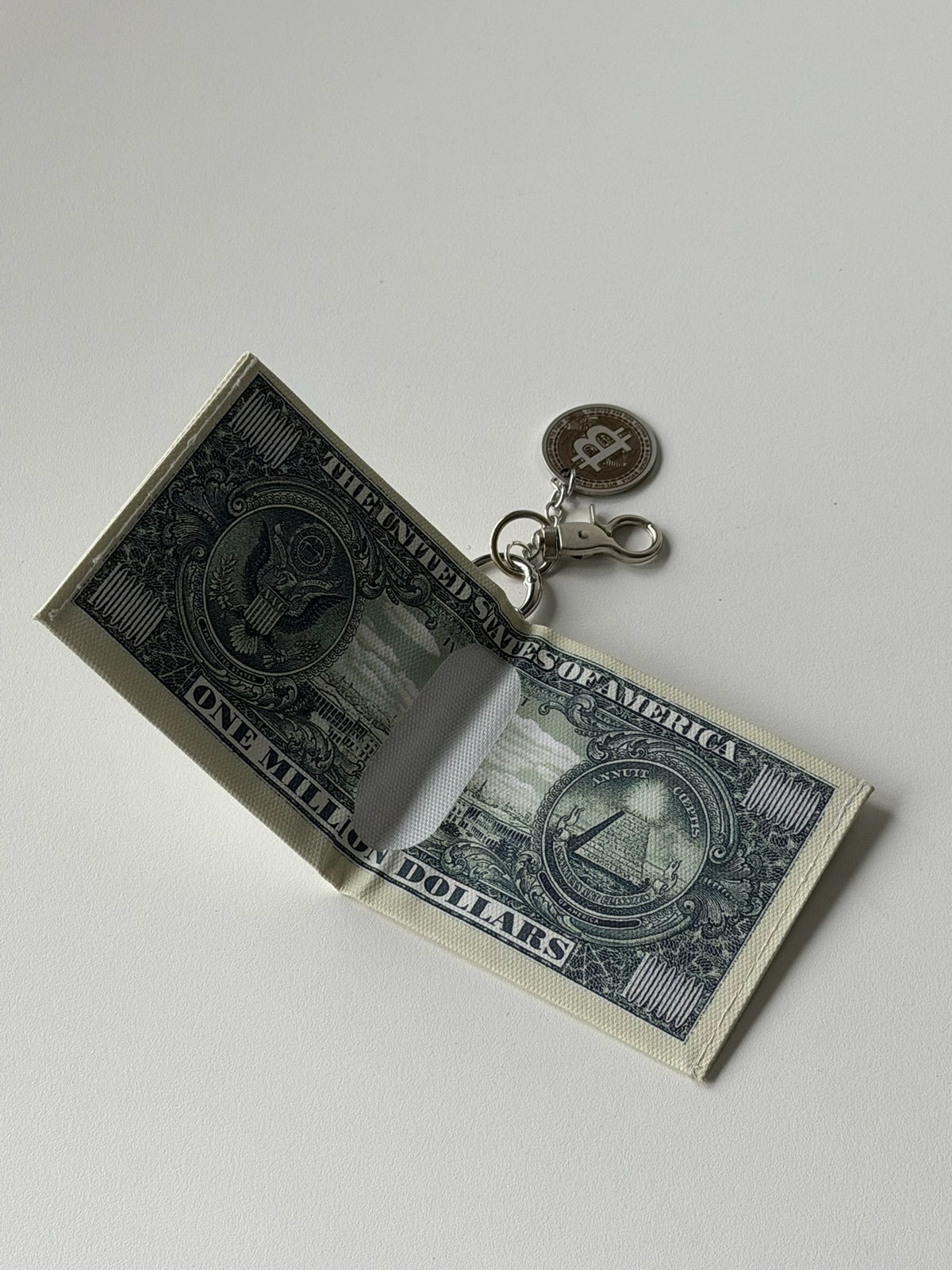 Y2K Million Dollar Bill Clip-On Wallet – Bitcoin Charm