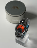 Oakley Judge Watch – Gloss Silver / Orange Dial