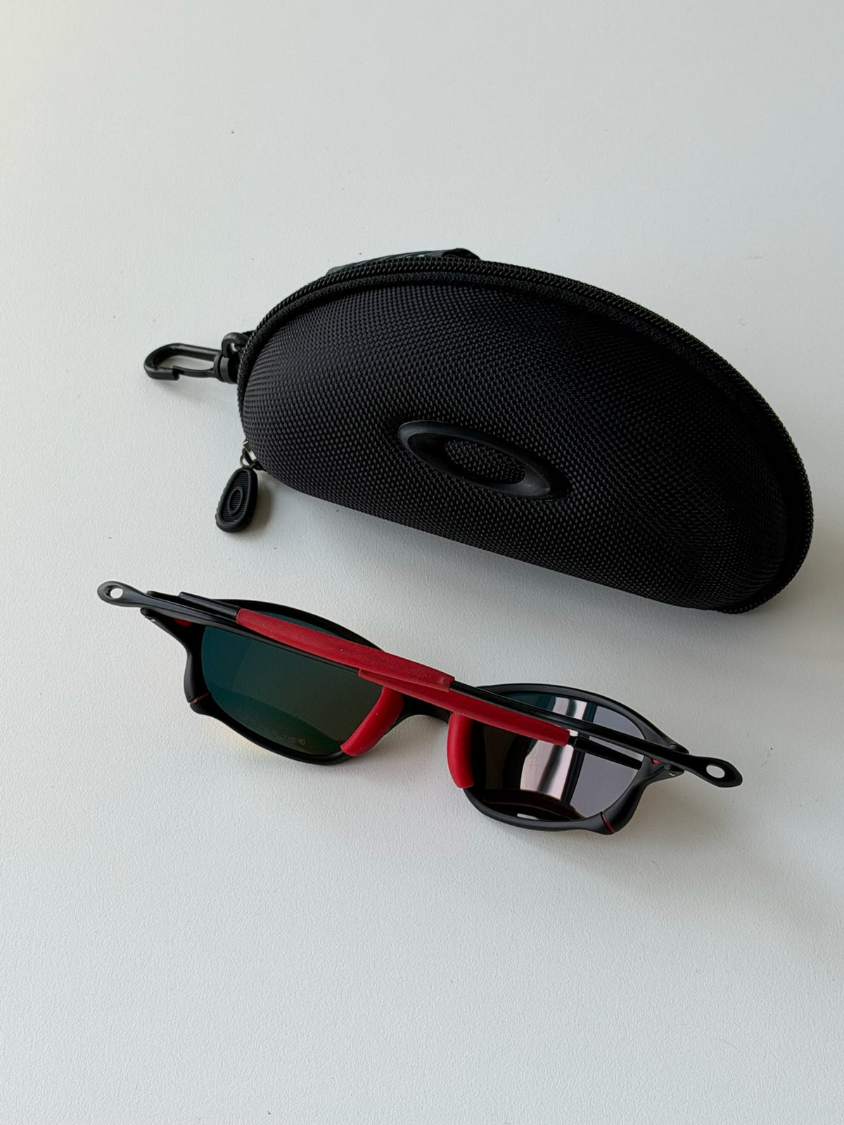 Vintage Oakley Juliet 2.0 – Black & Red Frame / Fire Orange Mirror Lens