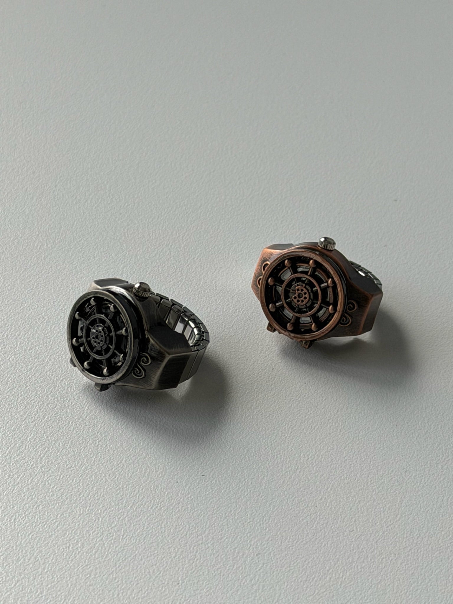 One Piece Inspired Secret Ring Watch – Adjustable Pirate Skull Finger Watch | Vintage Anime Collectible Jewellery