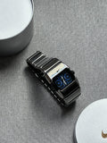 Nike D-Line Shiny Silver Analogue Watch with Blue Dial | Rare Collectible | Unisex Retro Sports Timepiece