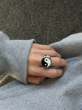 Yin Yang Secret Ring Watch – Vintage Adjustable Finger Watch | Y2K Statement Jewellery