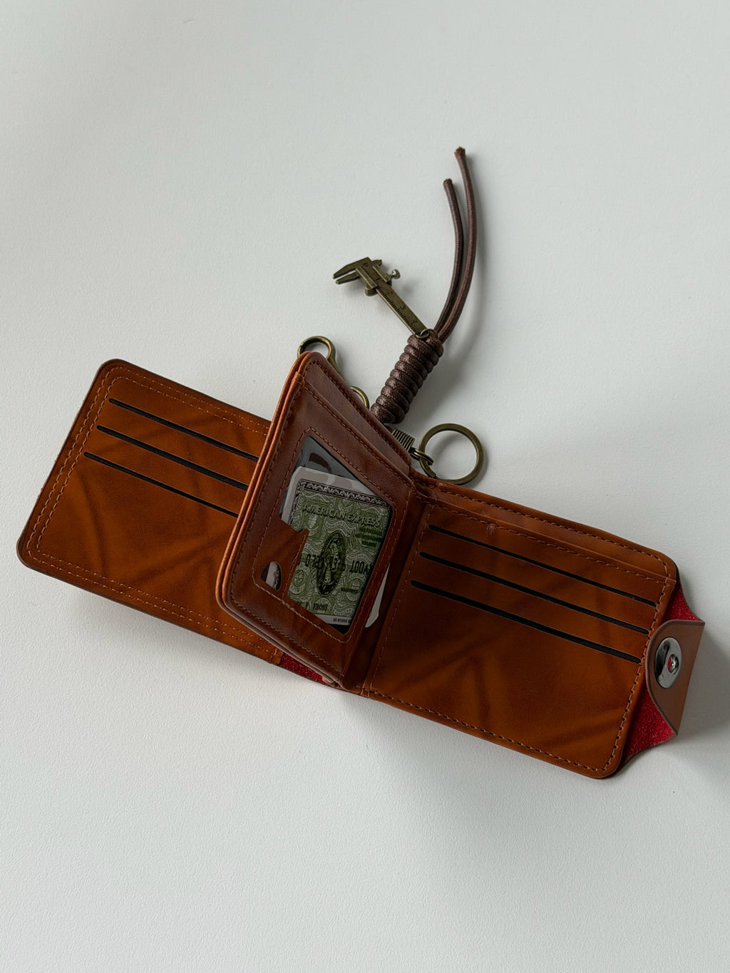 Y2K $100 Bill Clip-On Utility Wallet – Brown