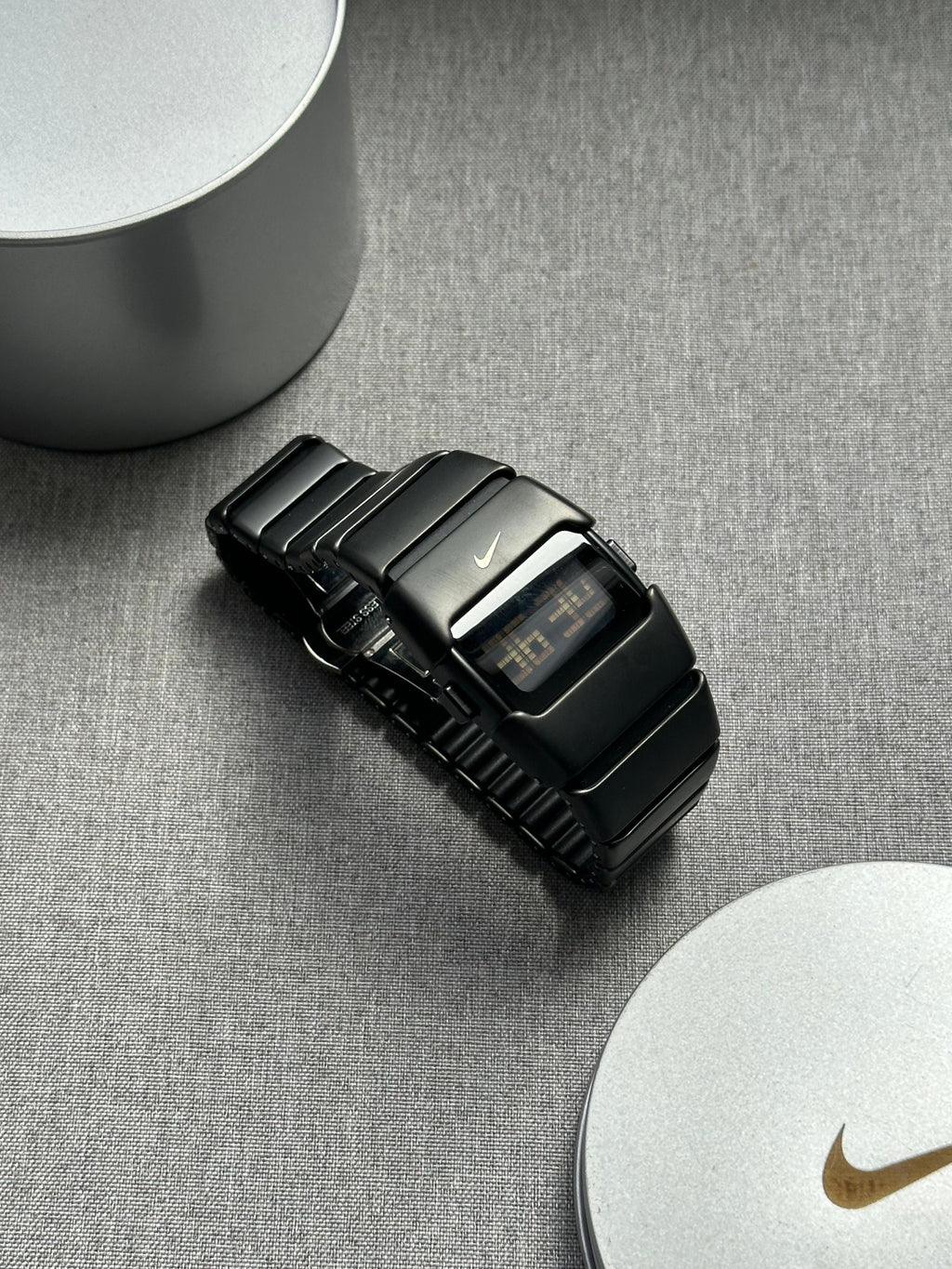 Nike D-Line Black Digital Watch – Rare Retro Stainless Steel LED Display Collectible Timepiece