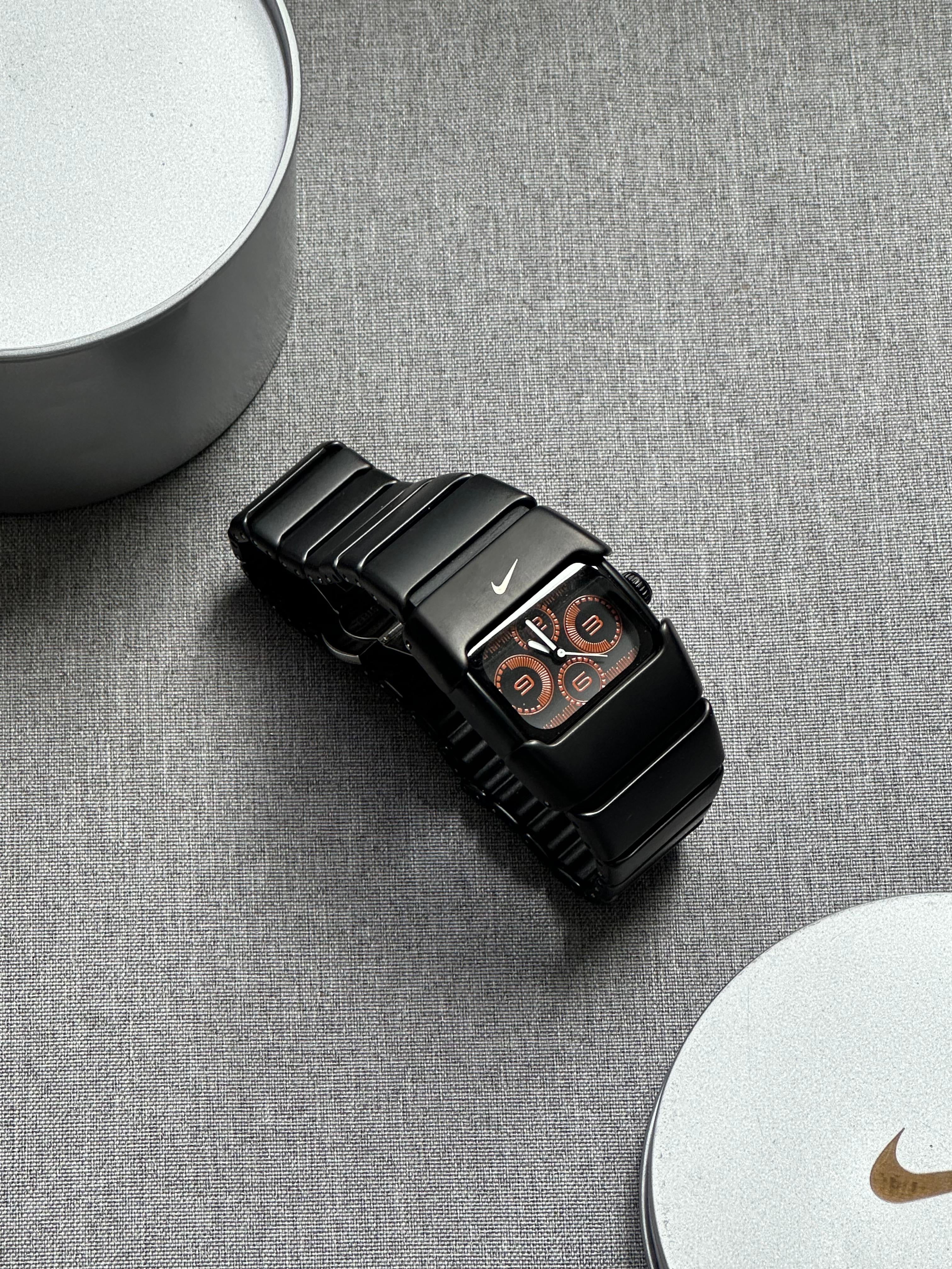 Nike D-Line Matte Black Analogue Watch with Orange Dial | Rare