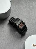 Nike D-Line Matte Black Analogue Watch with Orange Dial | Rare Collectible | Unisex Retro Sports Timepiece