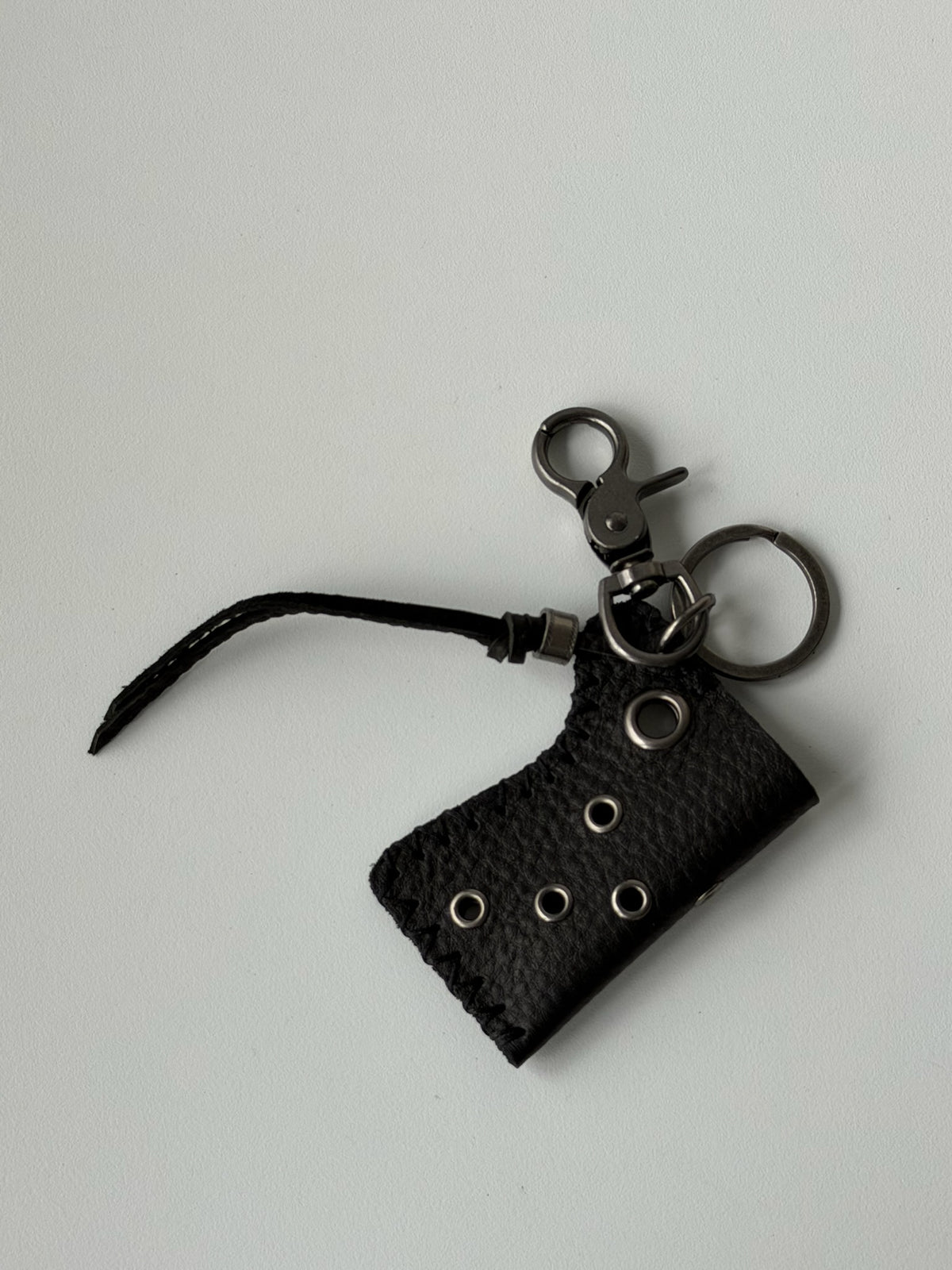 Punk Leather Utility Holder Keychain – Belt Loop & Bag Charm