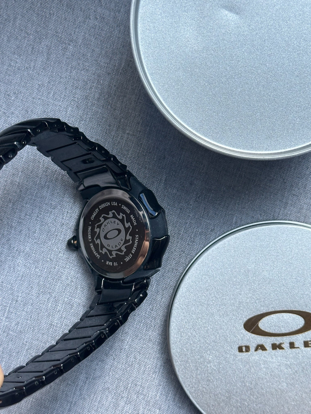 Oakley Blade Watch – Bright Yellow dial Black SHINY Stainless Steel, Swiss Movement, Collectible Men’s Watch