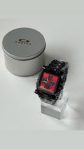 Oakley Minute Machine Watch – Black Bracelet / Red Dial
