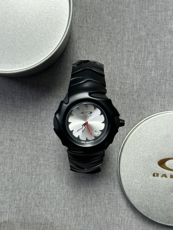 Oakley Blade Watch – White dial Black matte Stainless Steel, Swiss Movement, Collectible Men’s Watch
