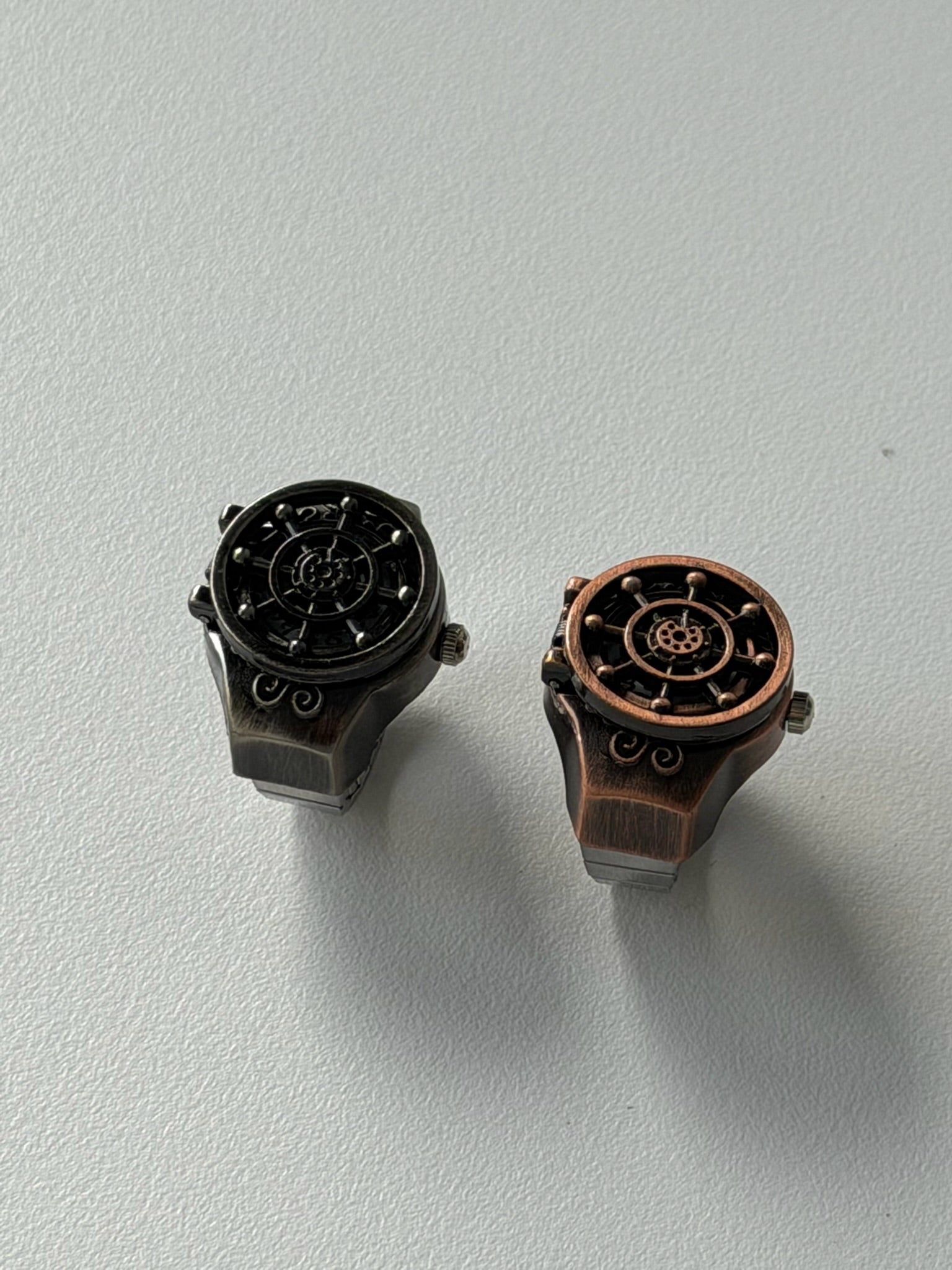 One Piece Inspired Secret Ring Watch – Adjustable Pirate Skull Finger Watch | Vintage Anime Collectible Jewellery