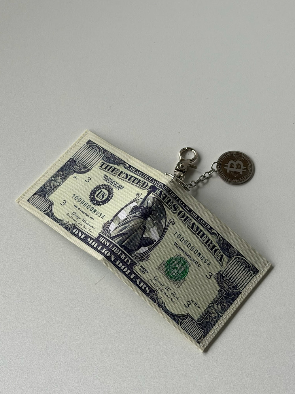 Y2K Million Dollar Bill Clip-On Wallet – Bitcoin Charm