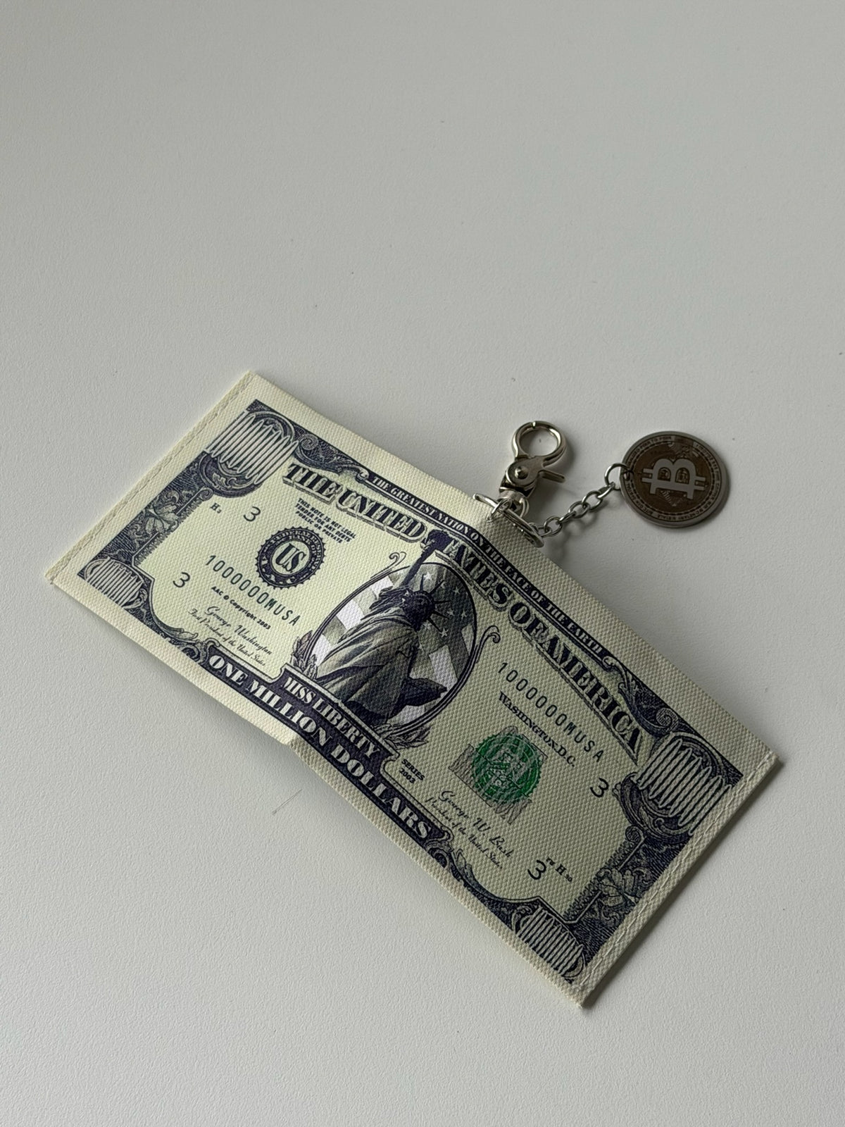 Y2K Million Dollar Bill Clip-On Wallet – Bitcoin Charm