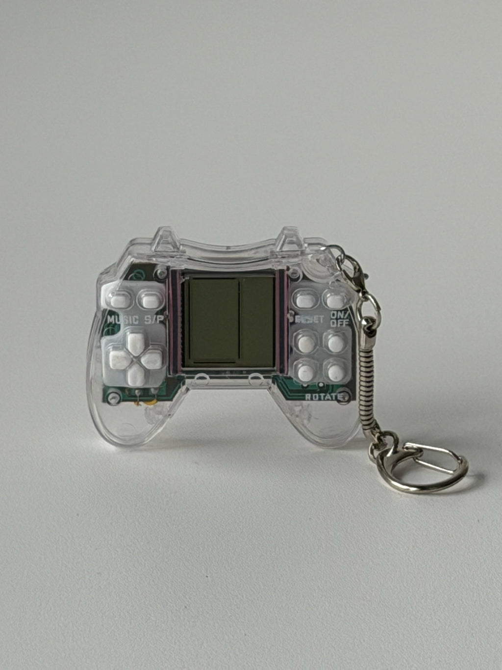 Y2K Transparent Mini Tetris Game Keychain – Playable Retro Gaming Charm