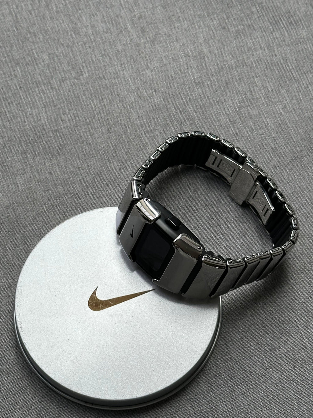 Nike D-Line Satin Silver Digital Watch | Rare Collectible | Unisex Retro Sports Timepiece