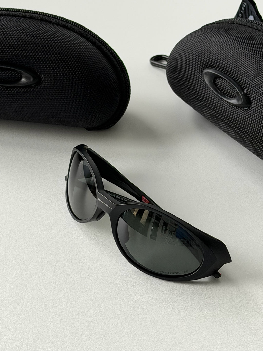 Oakley Eye Jacket Sunglasses – Matte Black Frame / Black Lens | Vintage Y2K Wraparound Shades