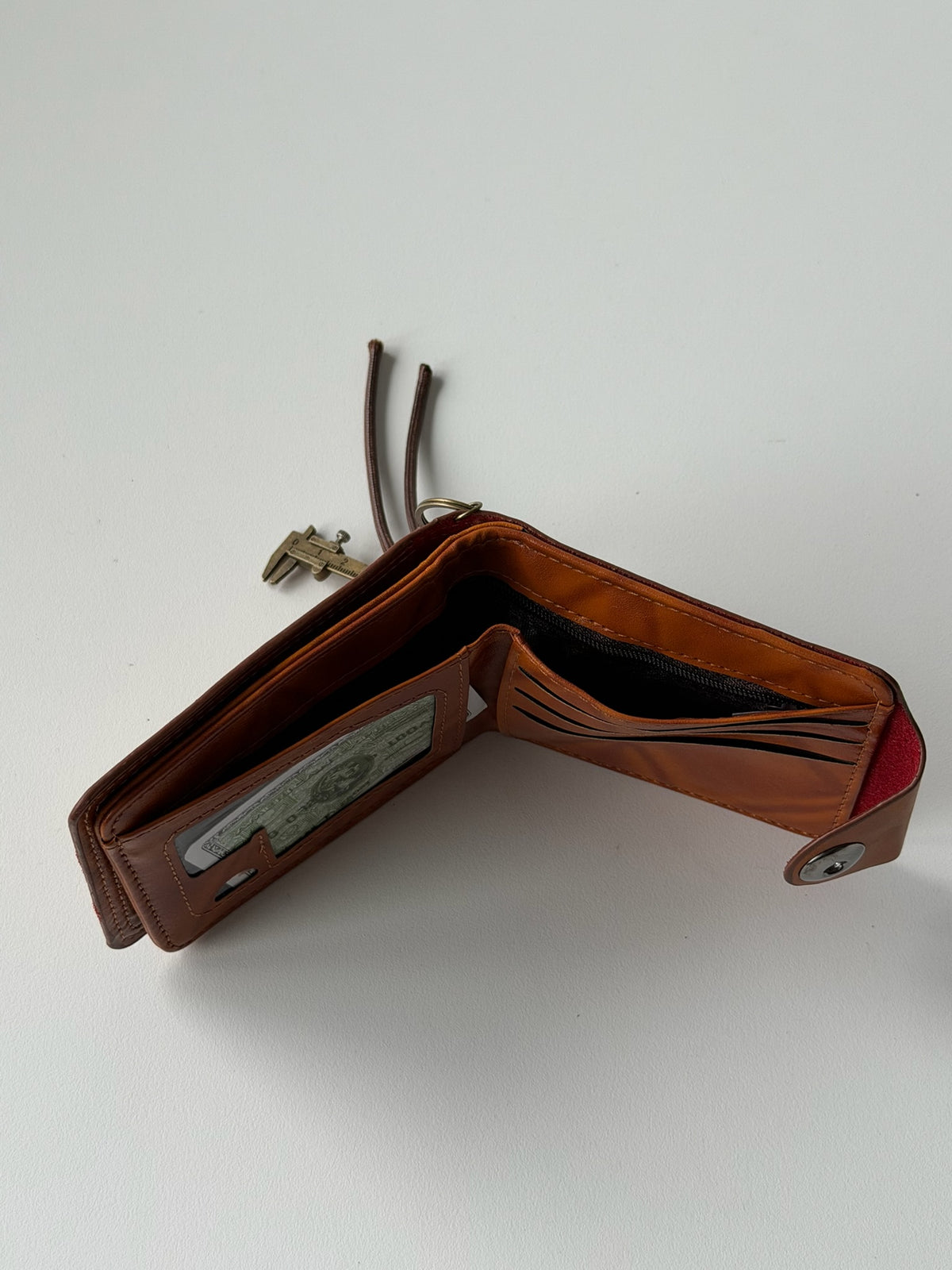 Y2K $100 Bill Clip-On Utility Wallet – Brown