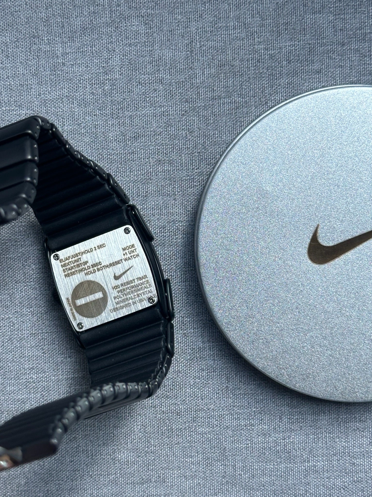 Nike D-Line Matte Black Analogue Watch with Orange Dial | Rare Collectible | Unisex Retro Sports Timepiece