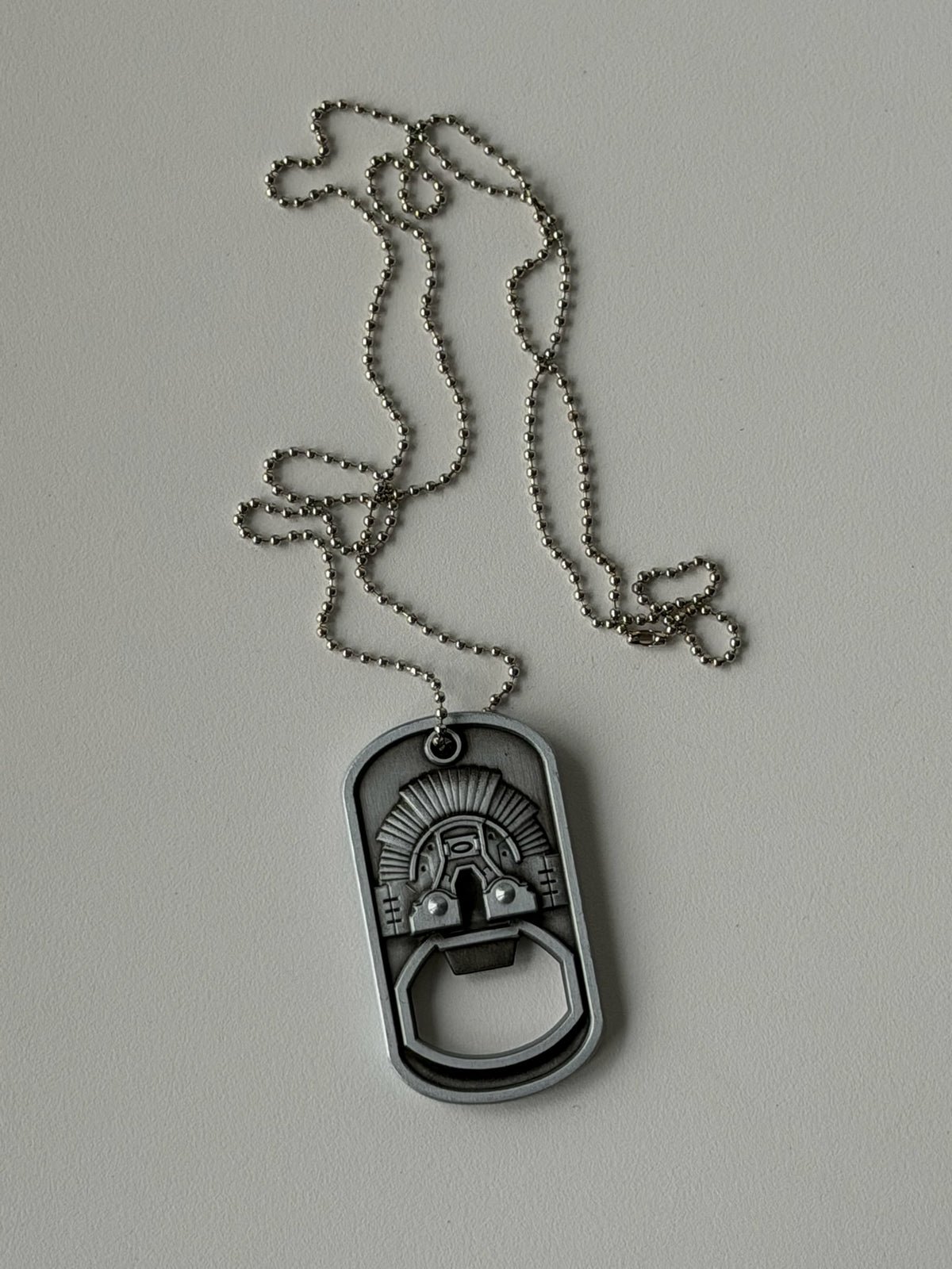 Vintage Oakley 2014 Dog Tag Bottle Opener Necklace – Silver Zinc Alloy Pendant