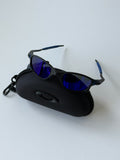 Vintage Oakley Juliet 2.0 – Black & Blue Frame / Deep Blue Mirror Lens