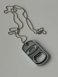 Vintage Oakley 2014 Dog Tag Bottle Opener Necklace – Silver Zinc Alloy Pendant