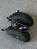 Vintage Oakley Sunglasses: Charcoal Frame, Purple Lenses with Case