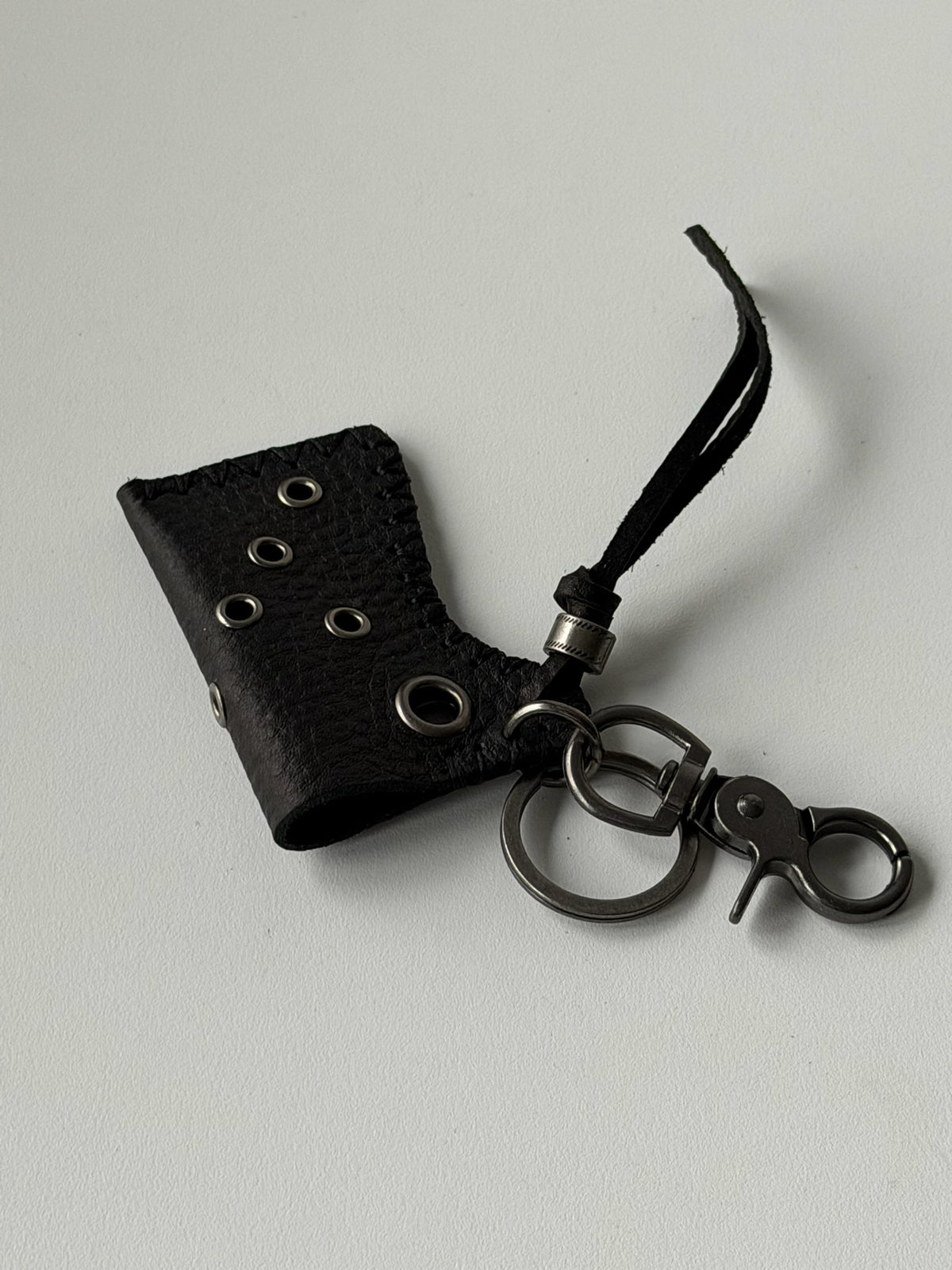 Punk Leather Utility Holder Keychain – Belt Loop & Bag Charm