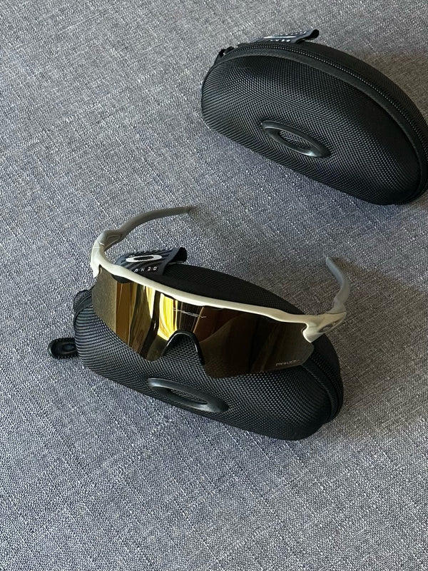 Oakley Performance Shield Sunglasses – Chrome Yellowish Lens Oakley-Style Sport Frame