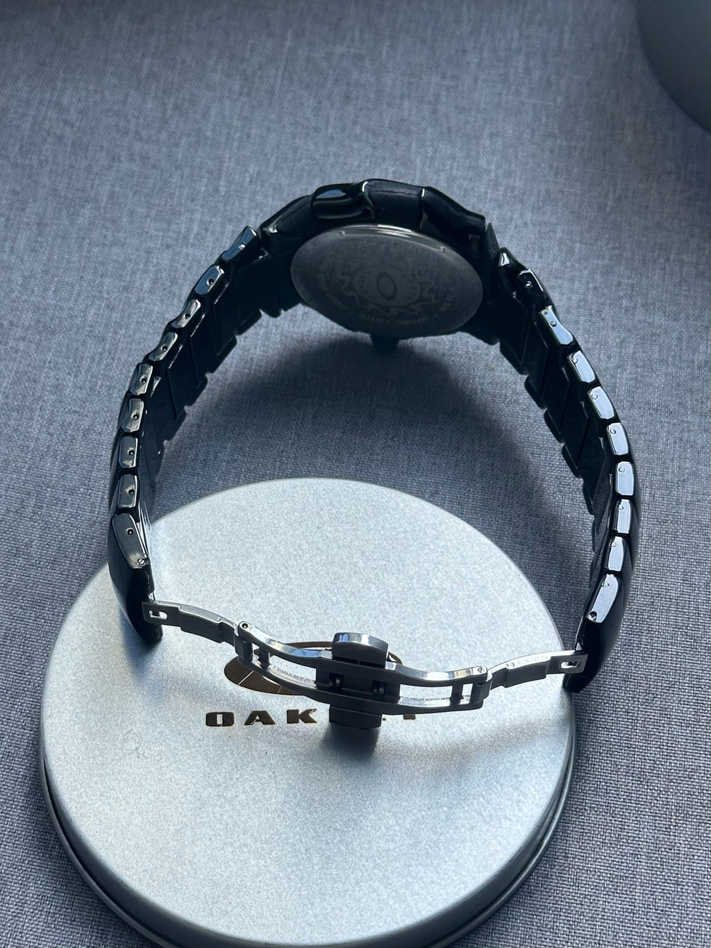 Oakley Blade Watch – Bright Yellow dial Black SHINY Stainless Steel, Swiss Movement, Collectible Men’s Watch