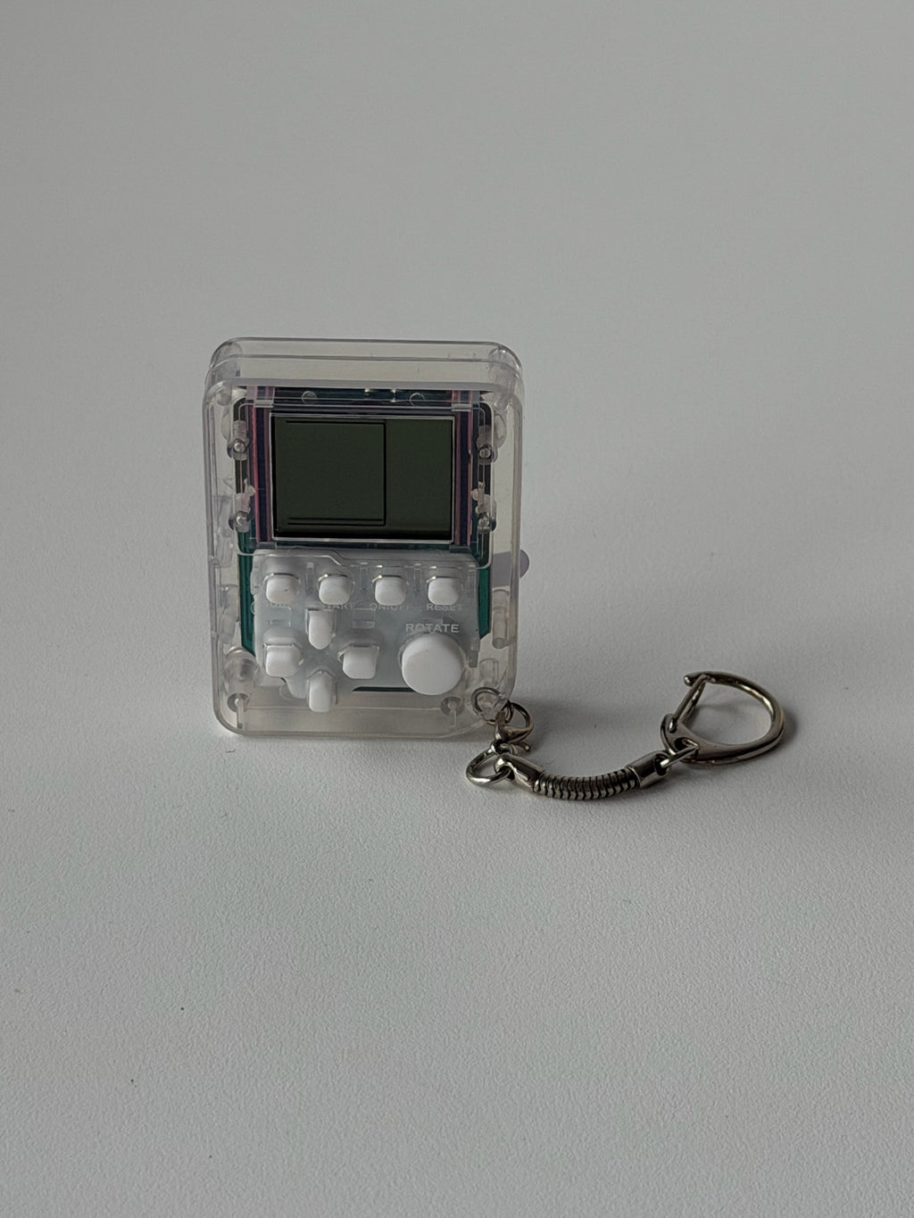 Y2K Transparent Mini Tetris Game Keychain – Playable Retro Gaming Charm