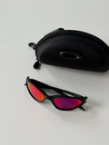 Oakley Eye Jacket Gen 1 Sunglasses – Matte Black / Fire Red