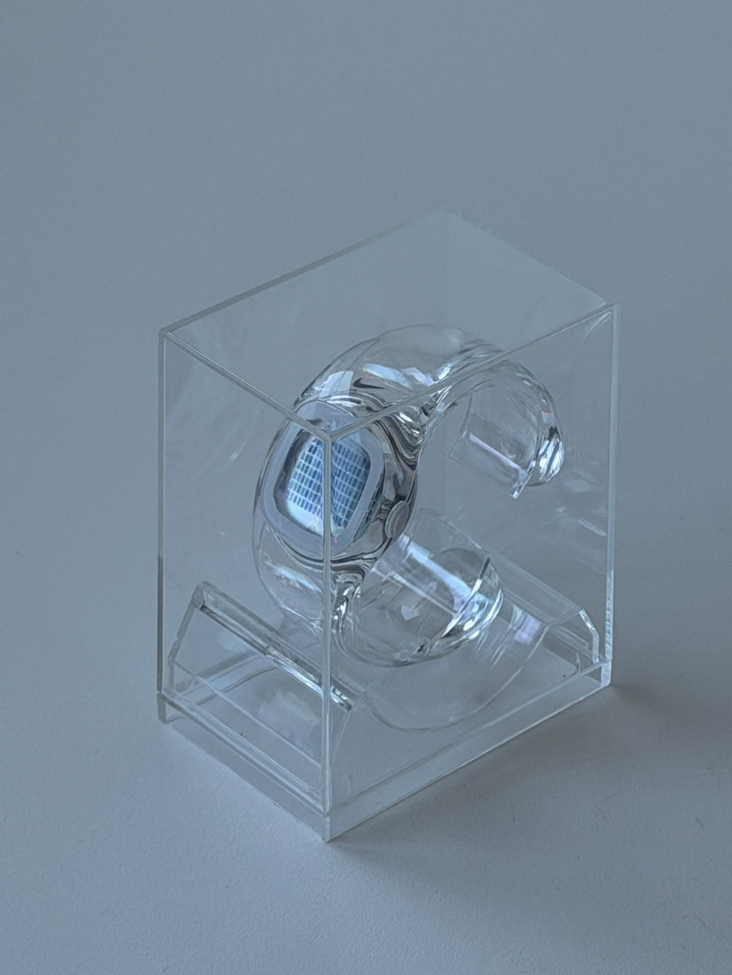 Nike Presto Digital Watch – Transparent Clear / Silver | Y2K Futuristic Cuff Watch