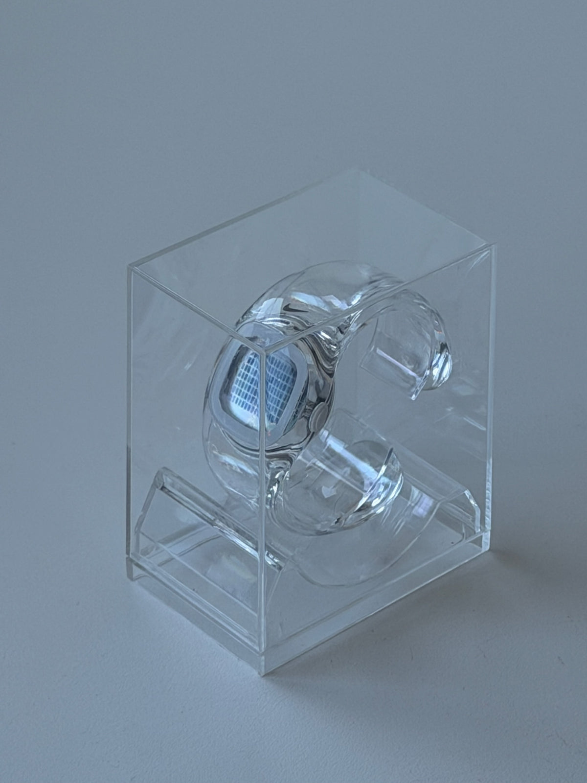 Nike Presto Digital Watch – Transparent Clear / Silver | Y2K Futuristic Cuff Watch