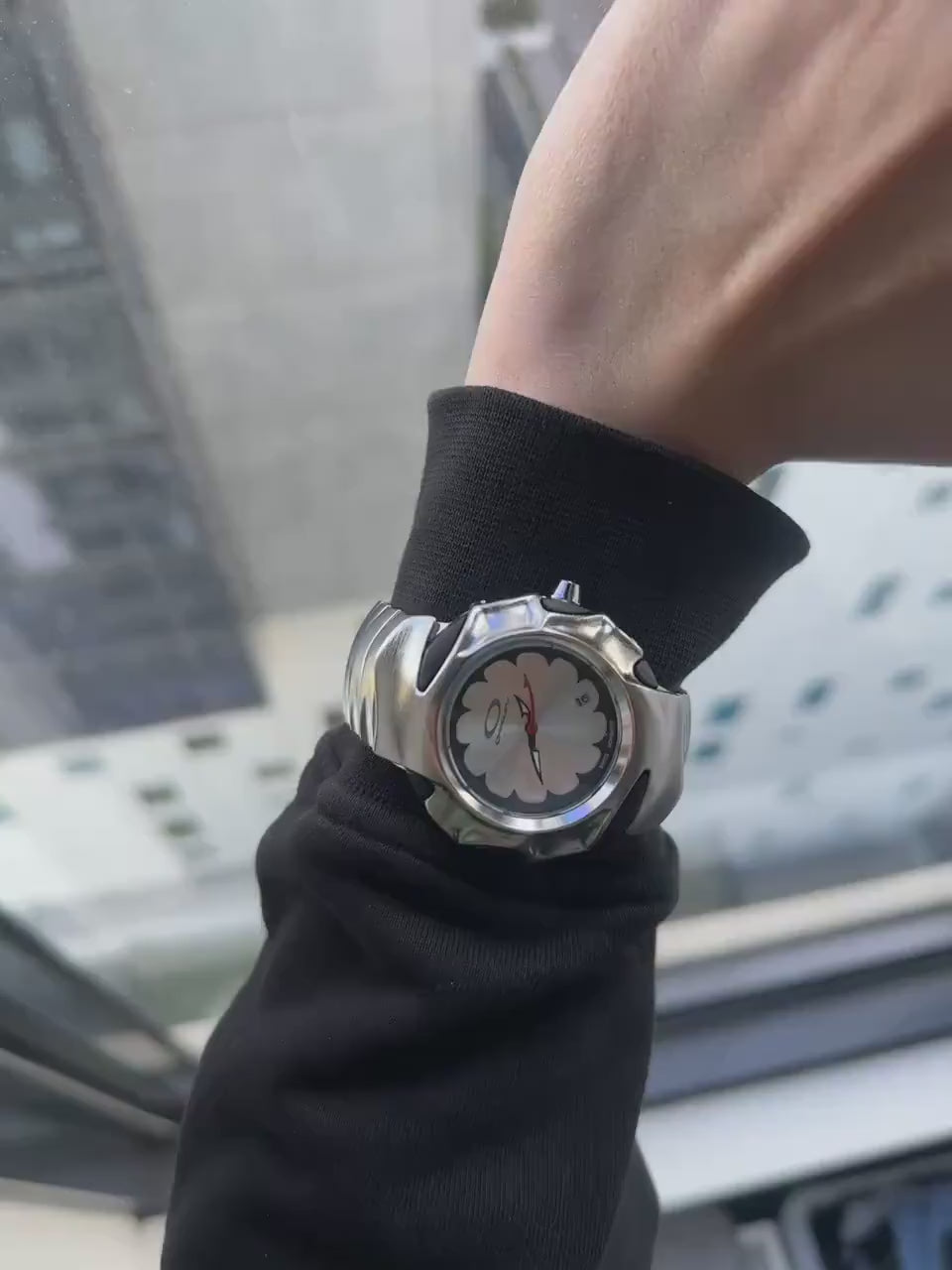 Oakley Time Tank Watch – White Dial Silver MATTE Stainless Steel, Swiss Movement, Collectible Men’s Watch