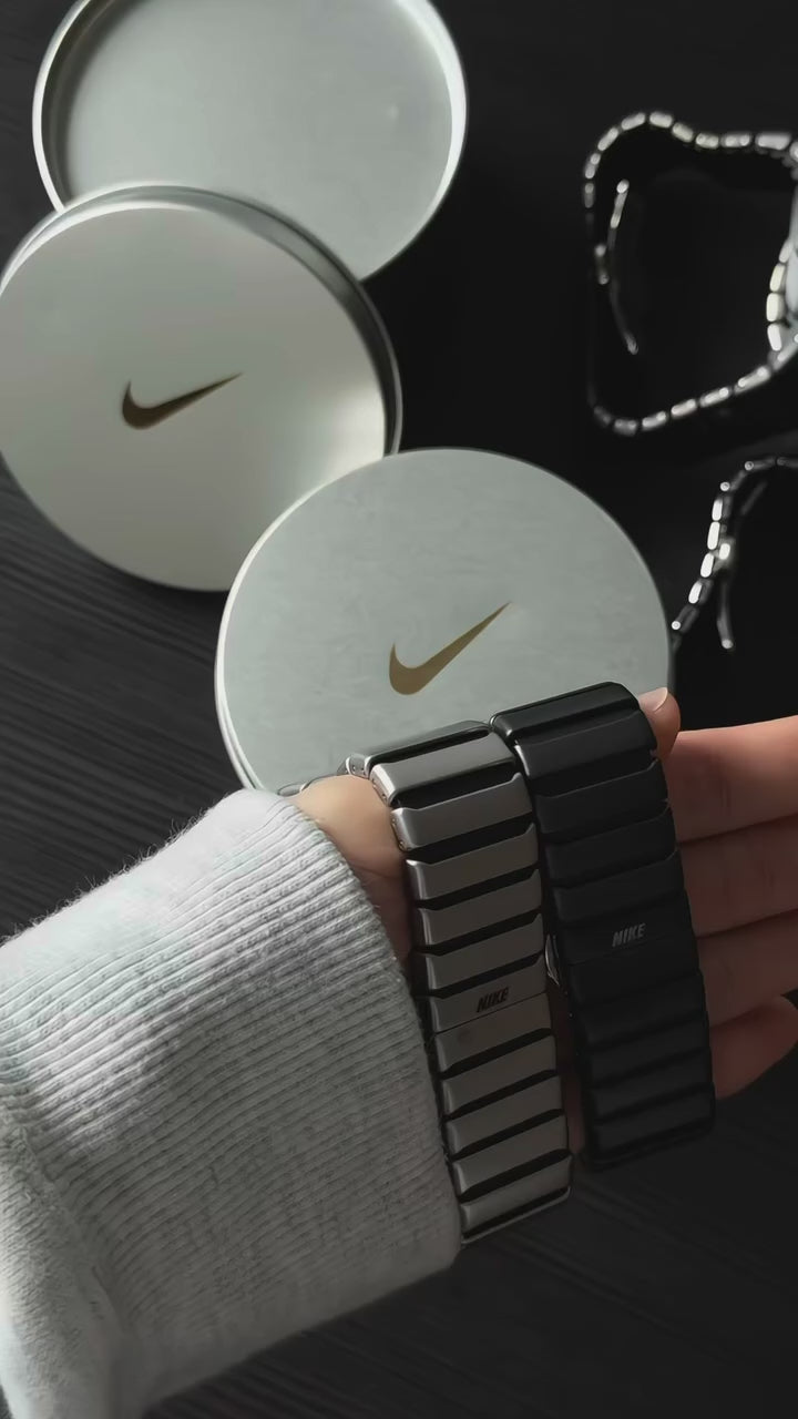 Relógio analógico Nike D-Line prata acetinado com mostrador amarelo claro | colecionável raro | relógio desportivo retro unissexo
