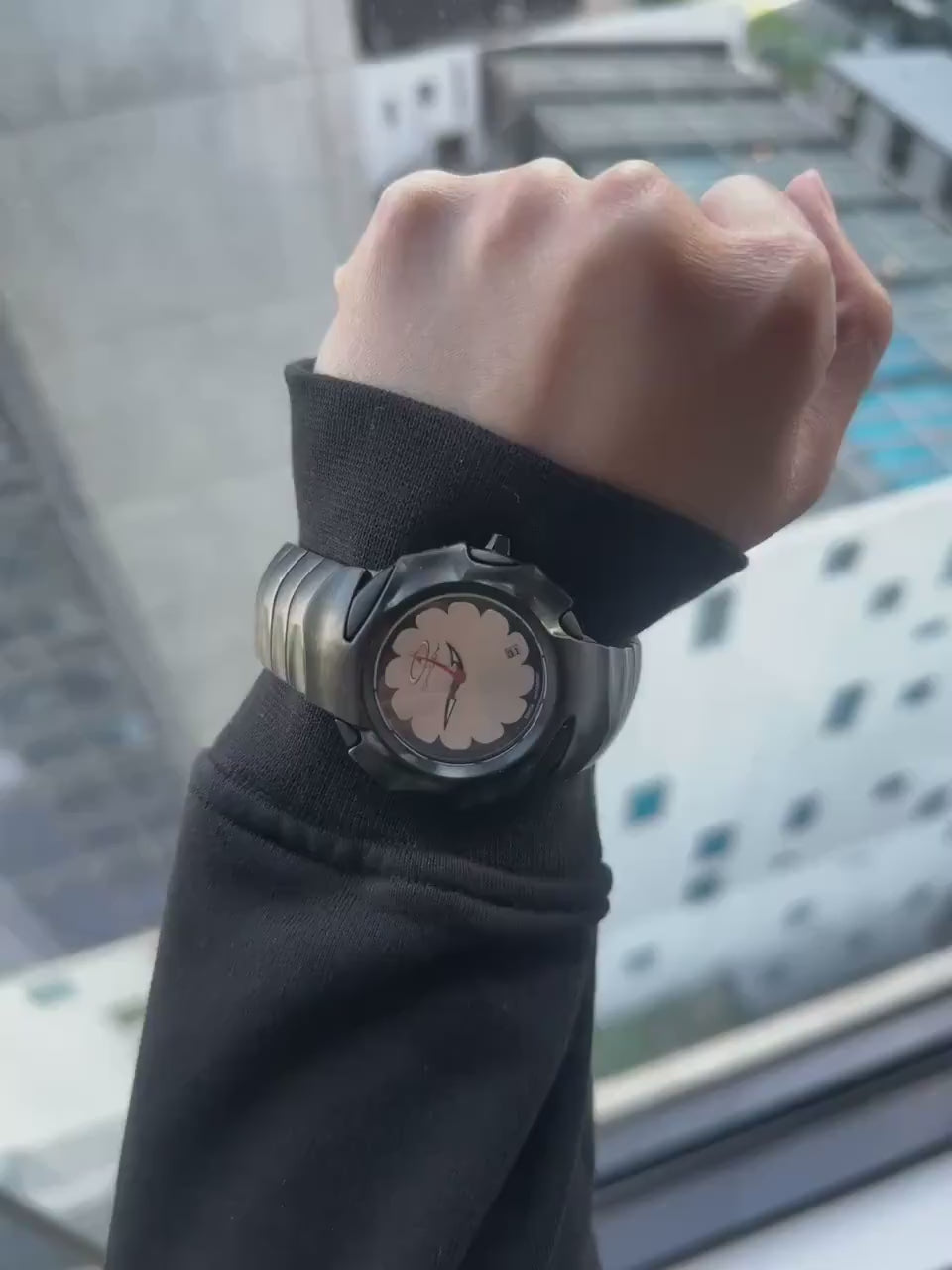 Oakley Time Tank Watch – White Dial Black MATTE Stainless Steel, Swiss Movement, Collectible Men’s Watch